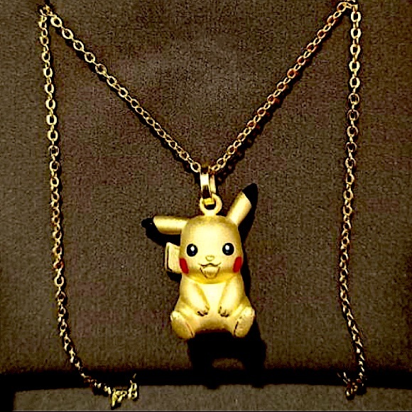Jewelry - 18K Gold Plated 3D Pikachu Pendant Necklace